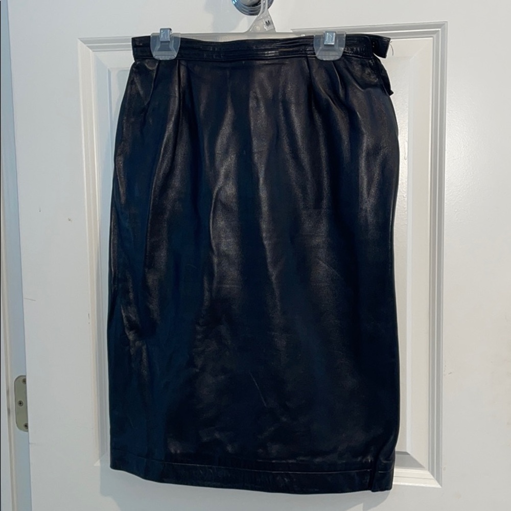 Lambskin leather midi skirt - Valentino